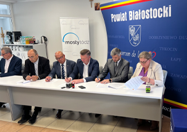 Podpisanie umowy  z PZD Białystok na Przebudowę mostu w Fastach - Mosty Łódź S.A.